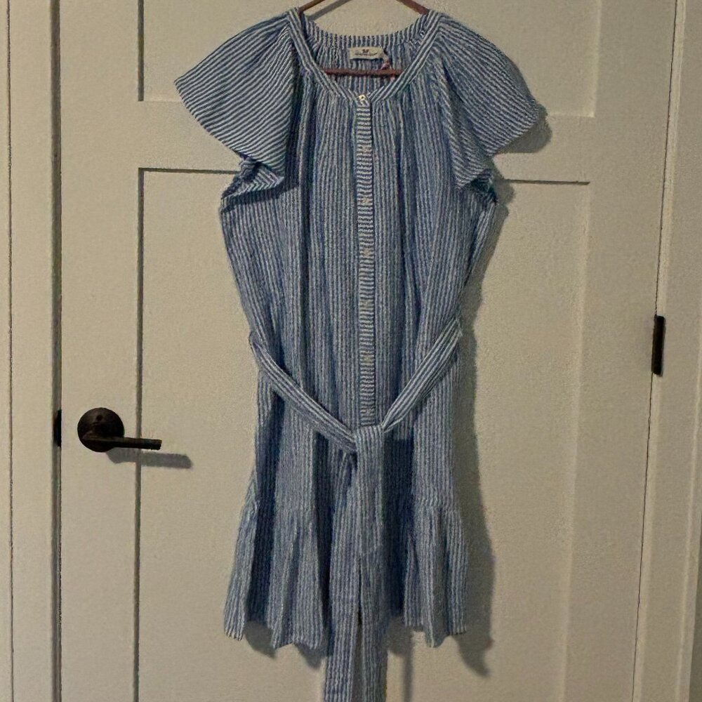 Vineyard Vines Flutter Sleeve Button-Up dress (L)